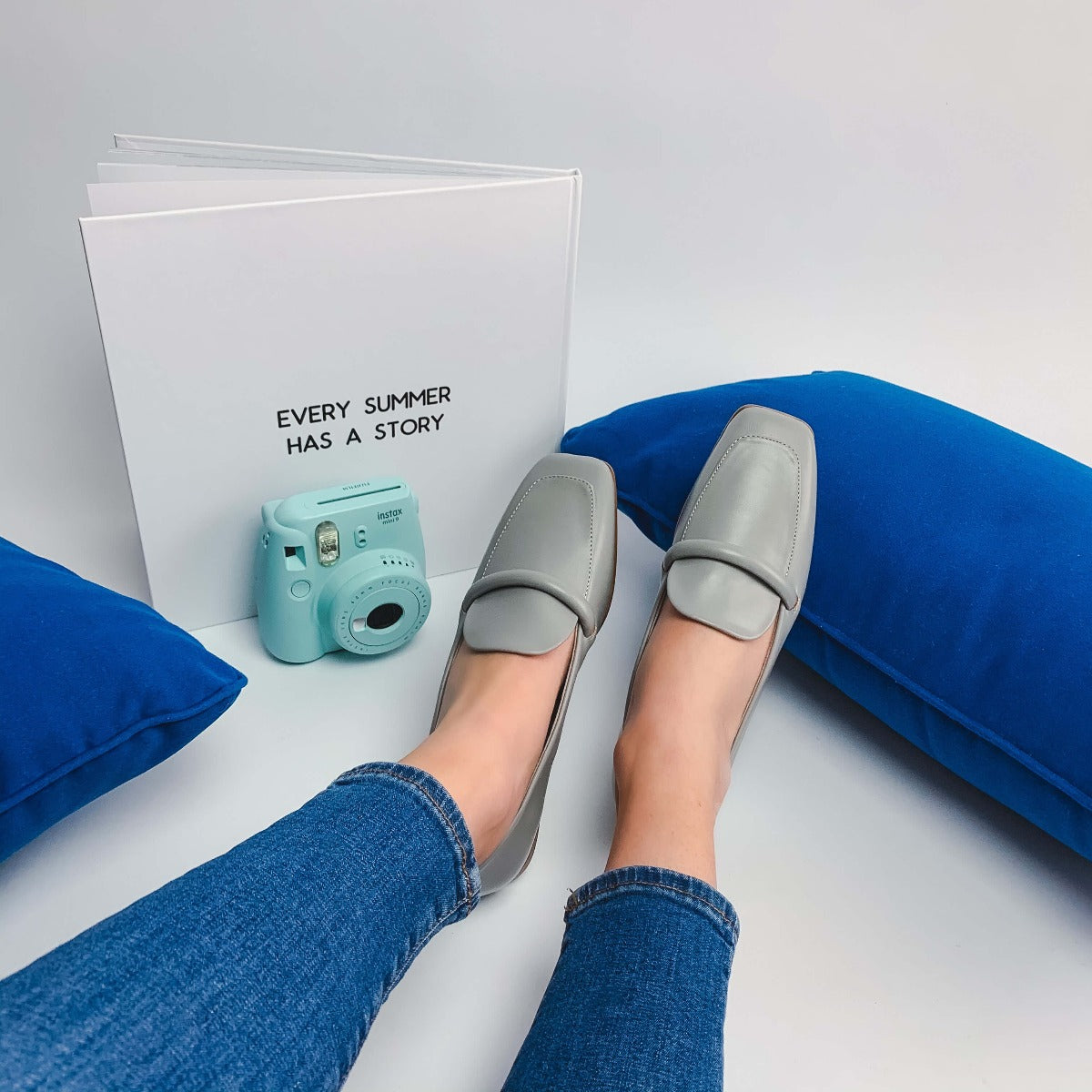 IQSHOES 107.C1130 Γκρί Γυναικείο Μοκασίνι