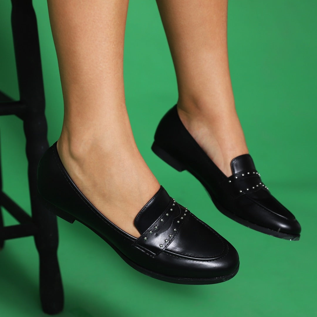 IQSHOES Γυναικείο Μοκασίνι 18.106.2GG-9525 Μαύρο