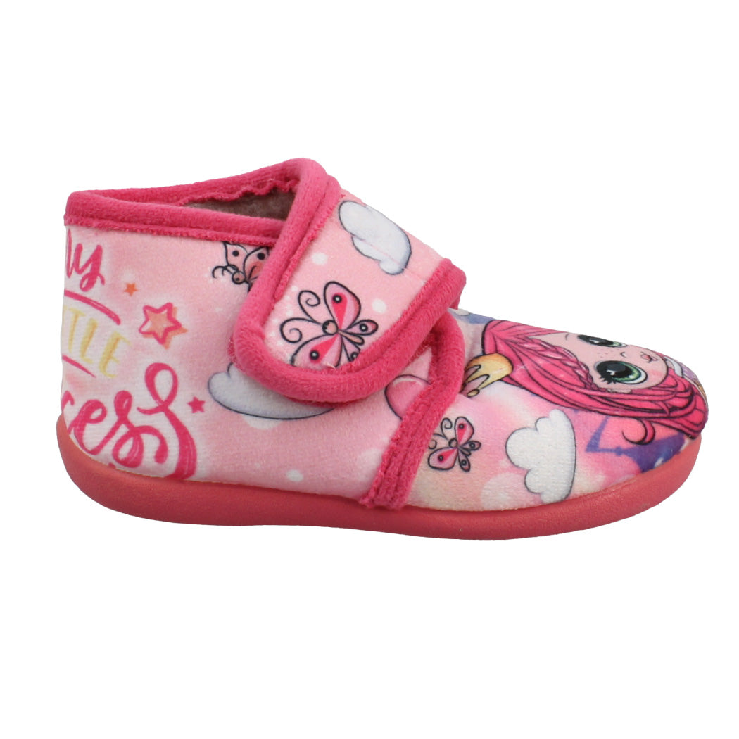 IQKIDS 139.42 Παντόφλα Παιδική Με Δερμάτινο Πάτο Και Αυτοκόλητο