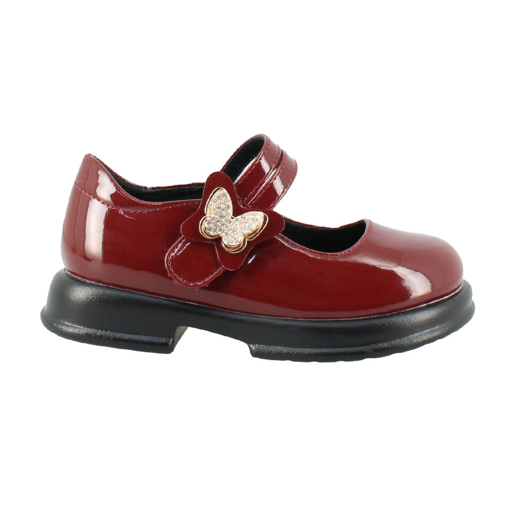 IQKIDS 19.AFRODITI-195 Μπορντό Loafer Με Μπαρέτα