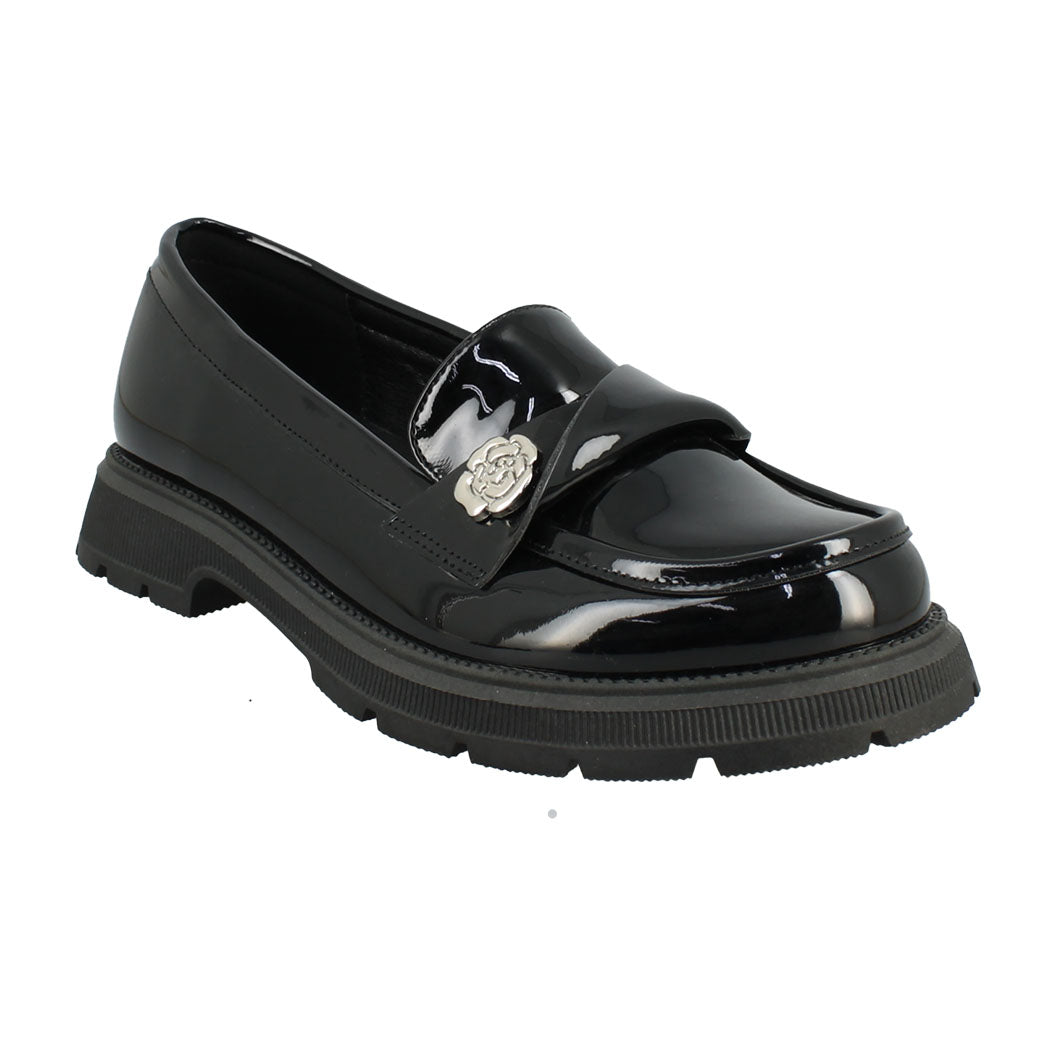 IQKIDS 19.IRINI-195 Μαύρο Λουστρίνι loafer Για Κορίτσια