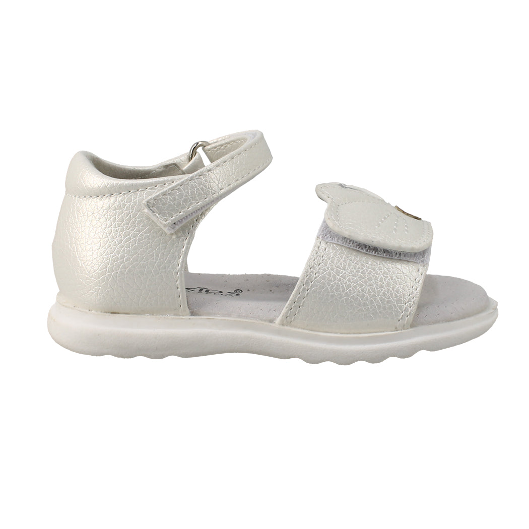 IQKIDS 19.LANA-200 Λευκό  Αυτοκόλλητο Πέδιλο Για Κορίτσια