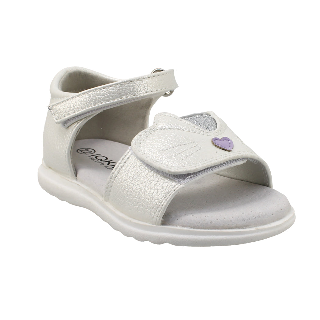 IQKIDS 19.LANA-200 Λευκό  Αυτοκόλλητο Πέδιλο Για Κορίτσια