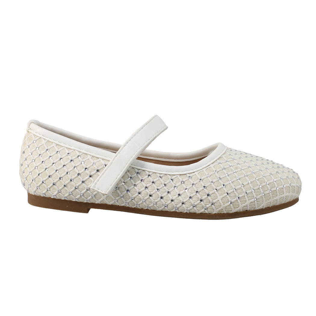 IQKIDS 19.MAKANA-200 Λευκή Μπαλαρίνα Για Κορίτσια Με Στρασάκια