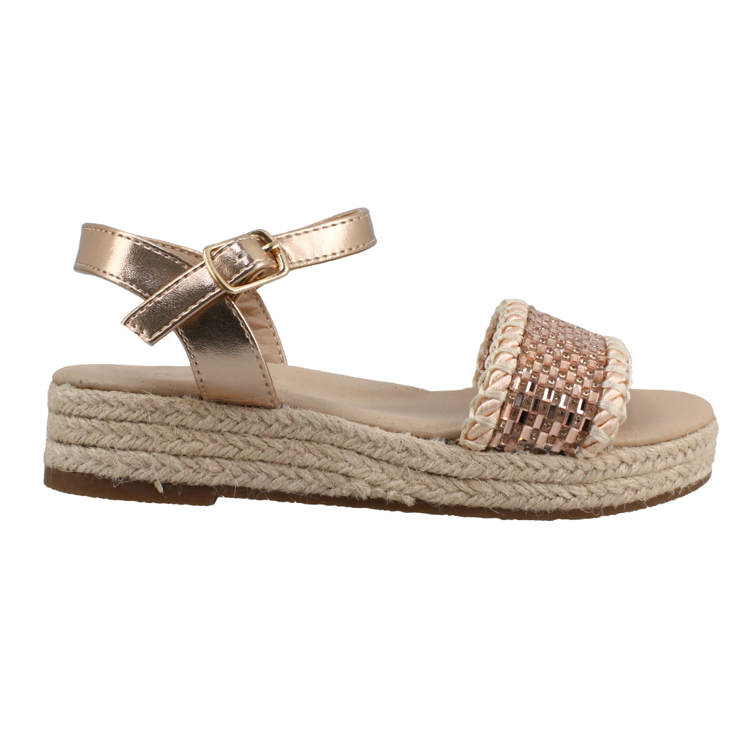 IQKIDS 19.OCEANIA-200 Μπρονζέ Πέδιλο Εσπαντρίλια Για Κρίτσια