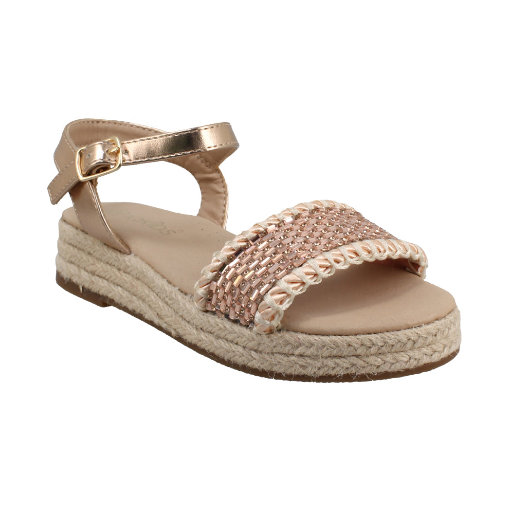 IQKIDS 19.OCEANIA-200 Μπρονζέ Πέδιλο Εσπαντρίλια Για Κρίτσια