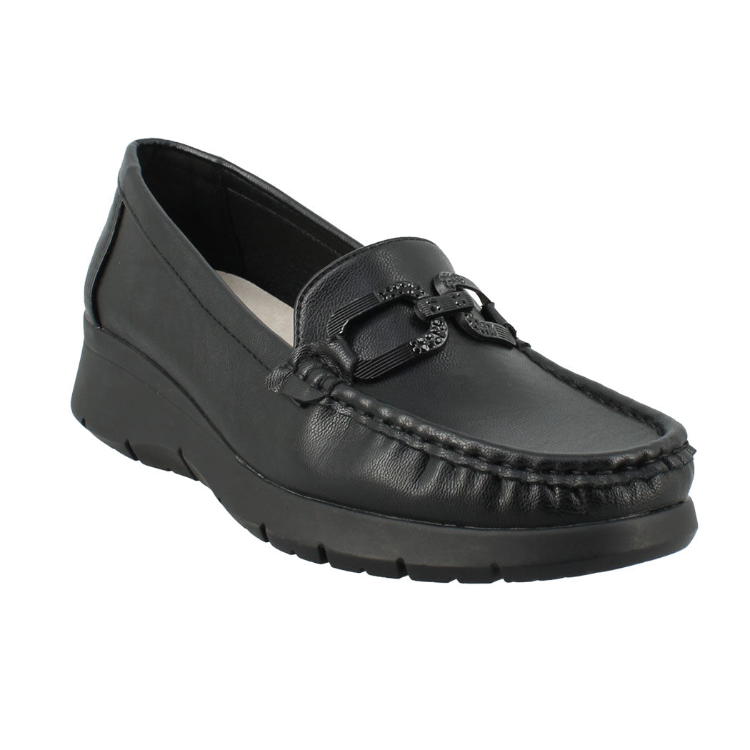 ANTRIN 28.MALTA-195 Μαύρο Μοκασίνι Γυναικείο