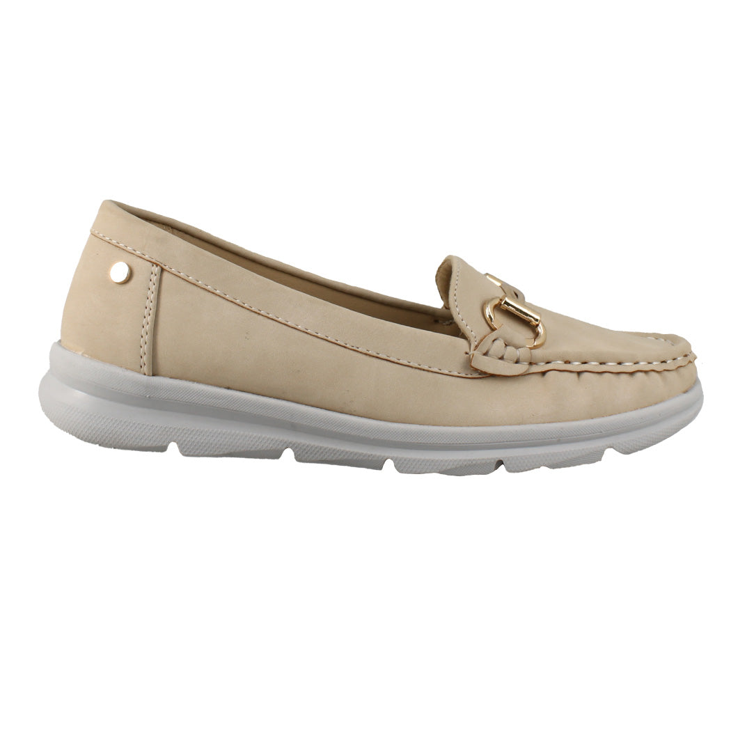 ANTRIN  28.MIKALA-200 Μπεζ Γυναικείο Μοκασίνι