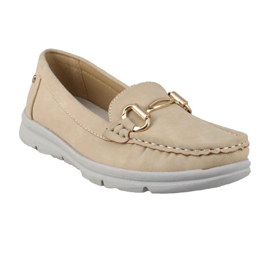 ANTRIN  28.MIKALA-200 Μπεζ Γυναικείο Μοκασίνι