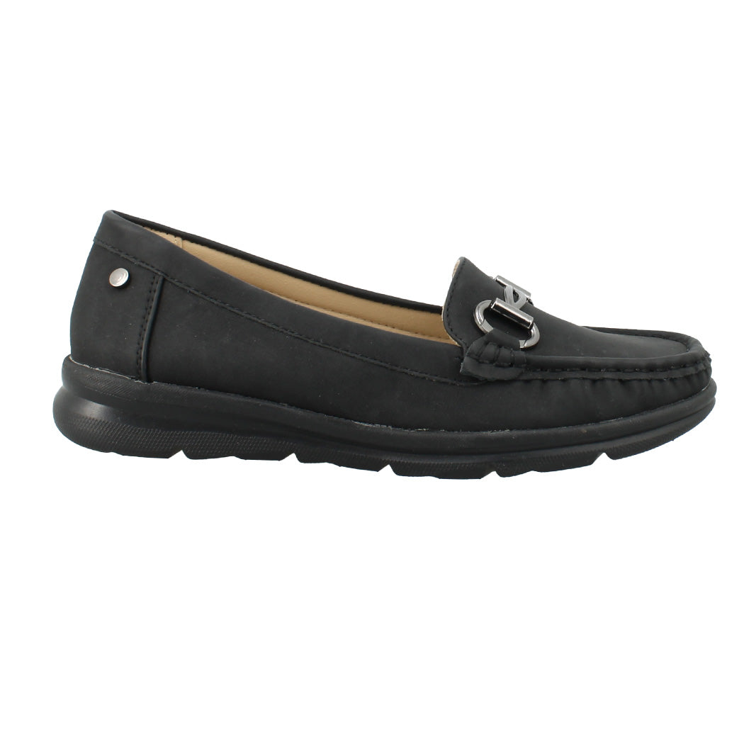 ANTRIN 28.MIKALA-200 Μαύρο Γυναικείο Μοκασίνι