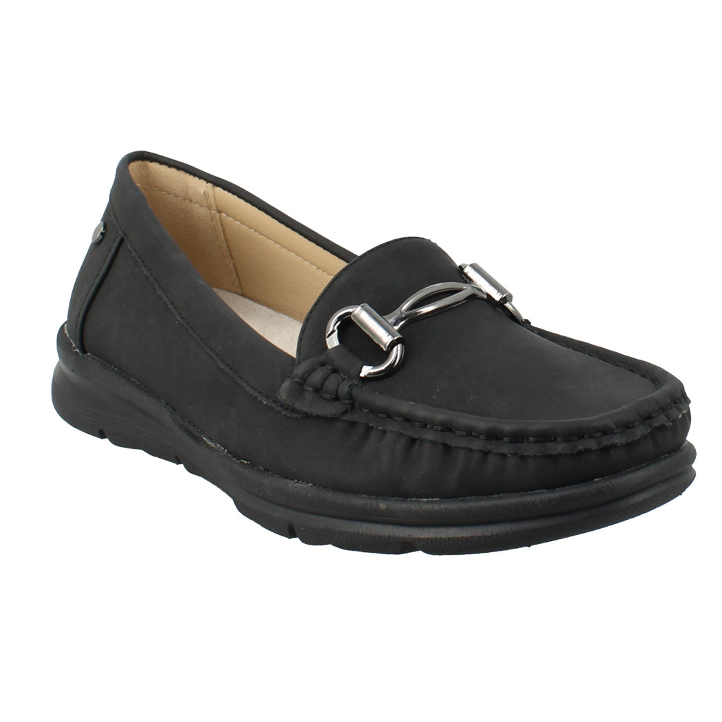 ANTRIN 28.MIKALA-200 Μαύρο Γυναικείο Μοκασίνι