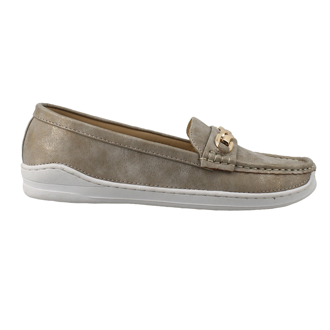 ANTRIN 28.SOLELI-200 Μπεζ Γυναικείο Μοκασίνι