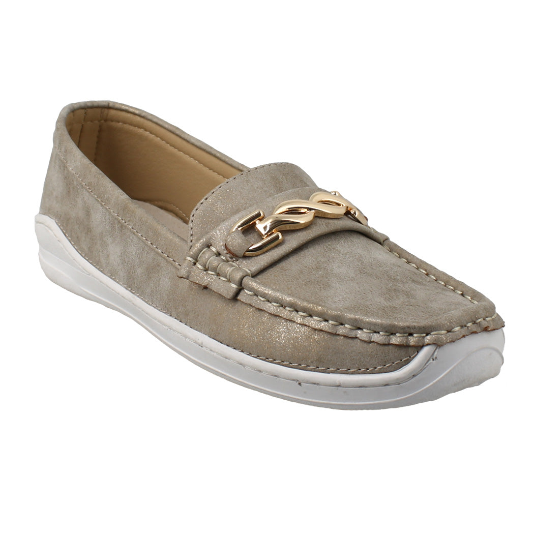 ANTRIN 28.SOLELI-200 Μπεζ Γυναικείο Μοκασίνι