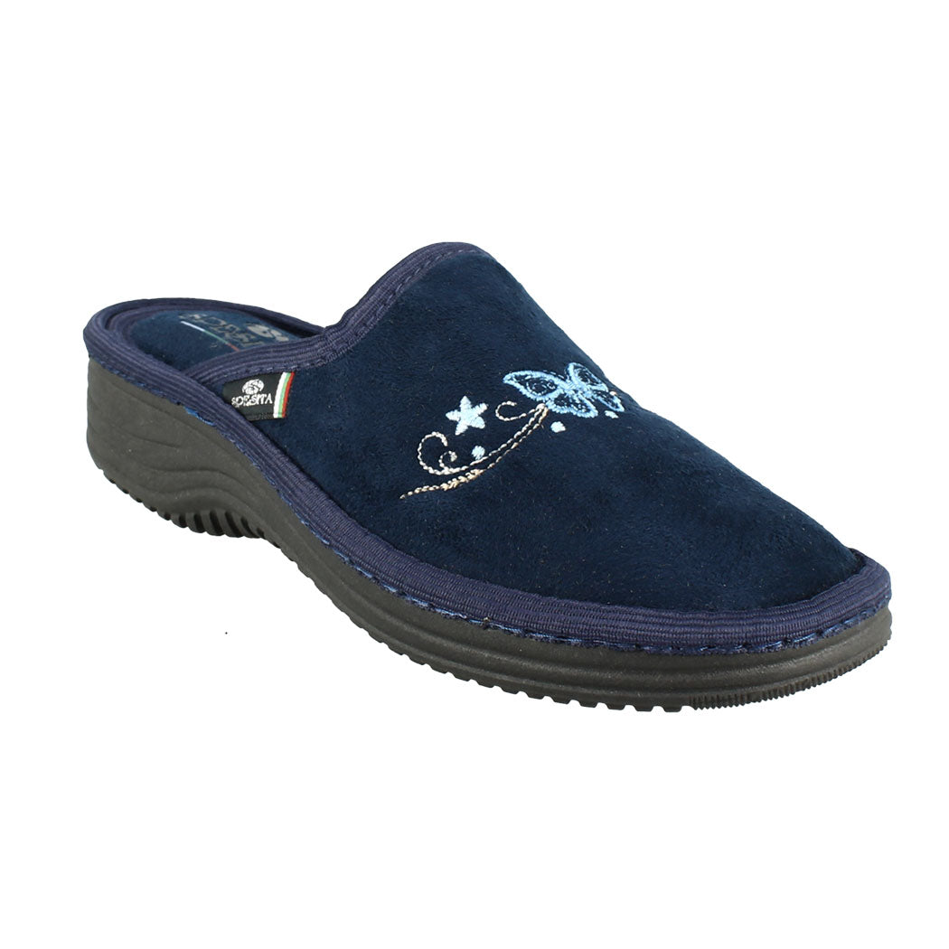 SPESITA 38.2513 Μπλε Γυναικεία Βελούδινη Παντόφλα