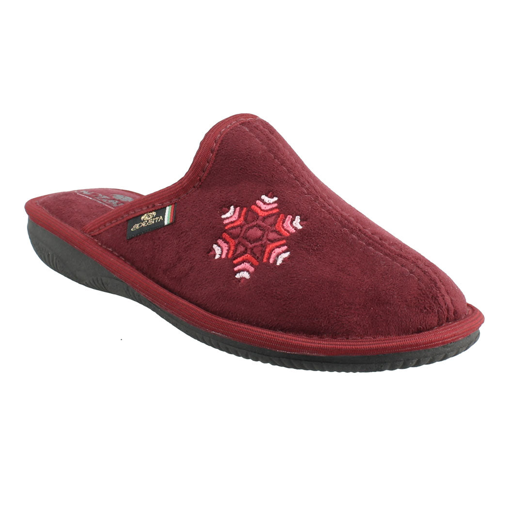 SPESITA 38.2531 Mπορντό Γυναικεία Βελούδινη Παντόφλα