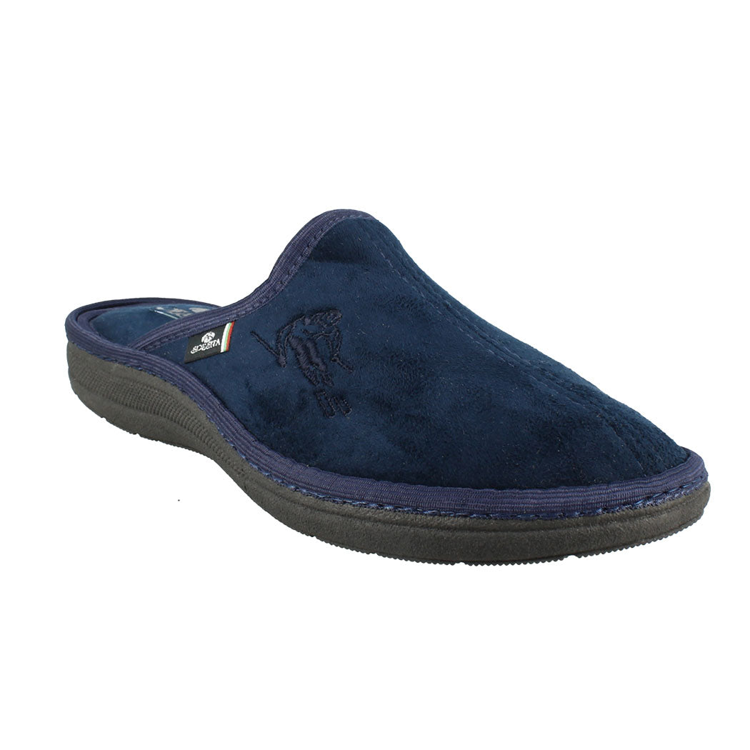 SPESITA 38.2540 Μπλε Ανδρική Παντόφλα Με Βελούδο