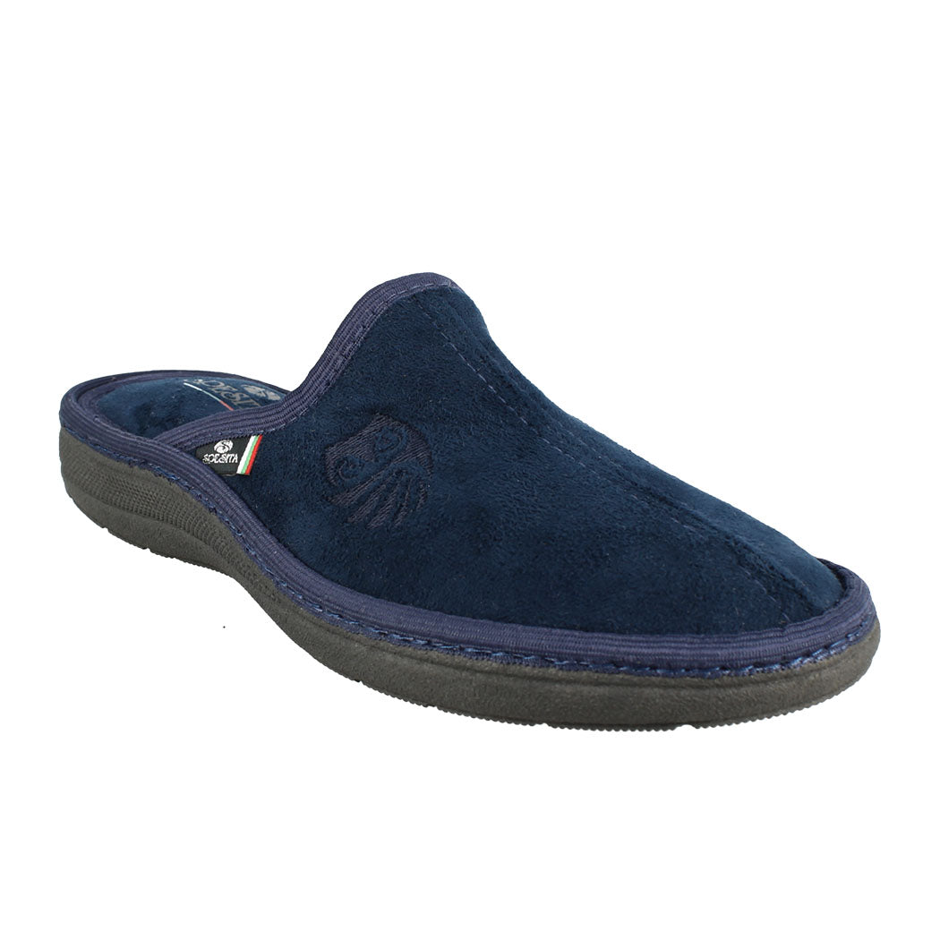 SPESITA 38.2542 Μπλε Βελούδινες ΑνδρικέςΠαντόφλες