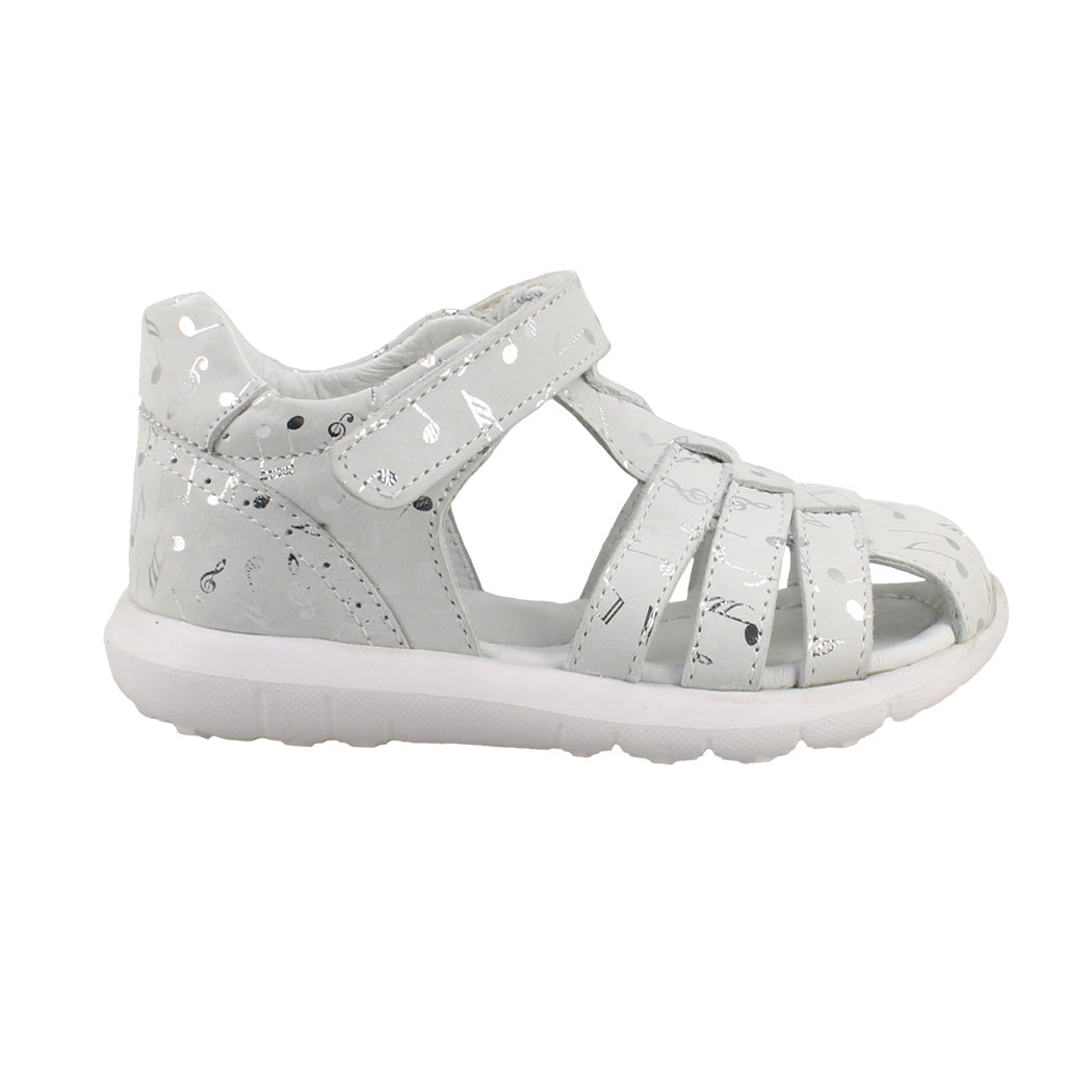 IQKIDS 48.T-01 Λευκά Δερμάτινα Πέδιλα Για Κορίτσια