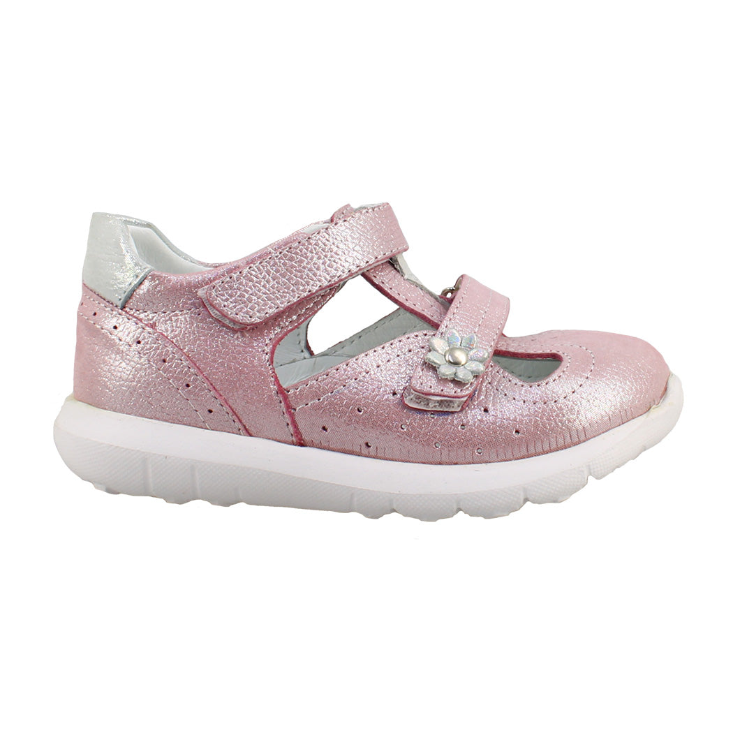 IQKIDS 48.T-04 Ροζ Δερμάτινα Πέδιλα Για Κορίτσια