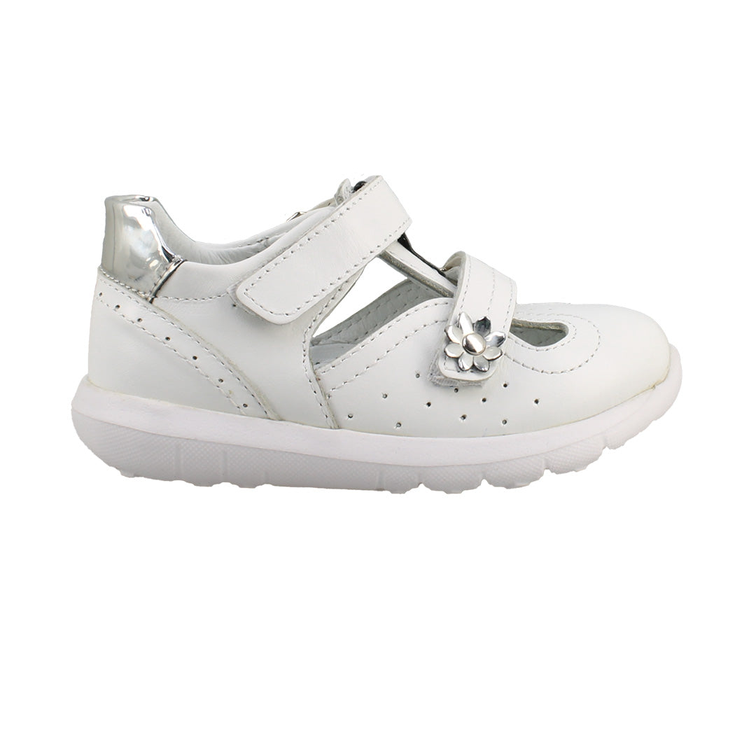 IQKIDS 48.T-04 Λευκό Δερμάτινο Πέδιλο Για Κορίτσια