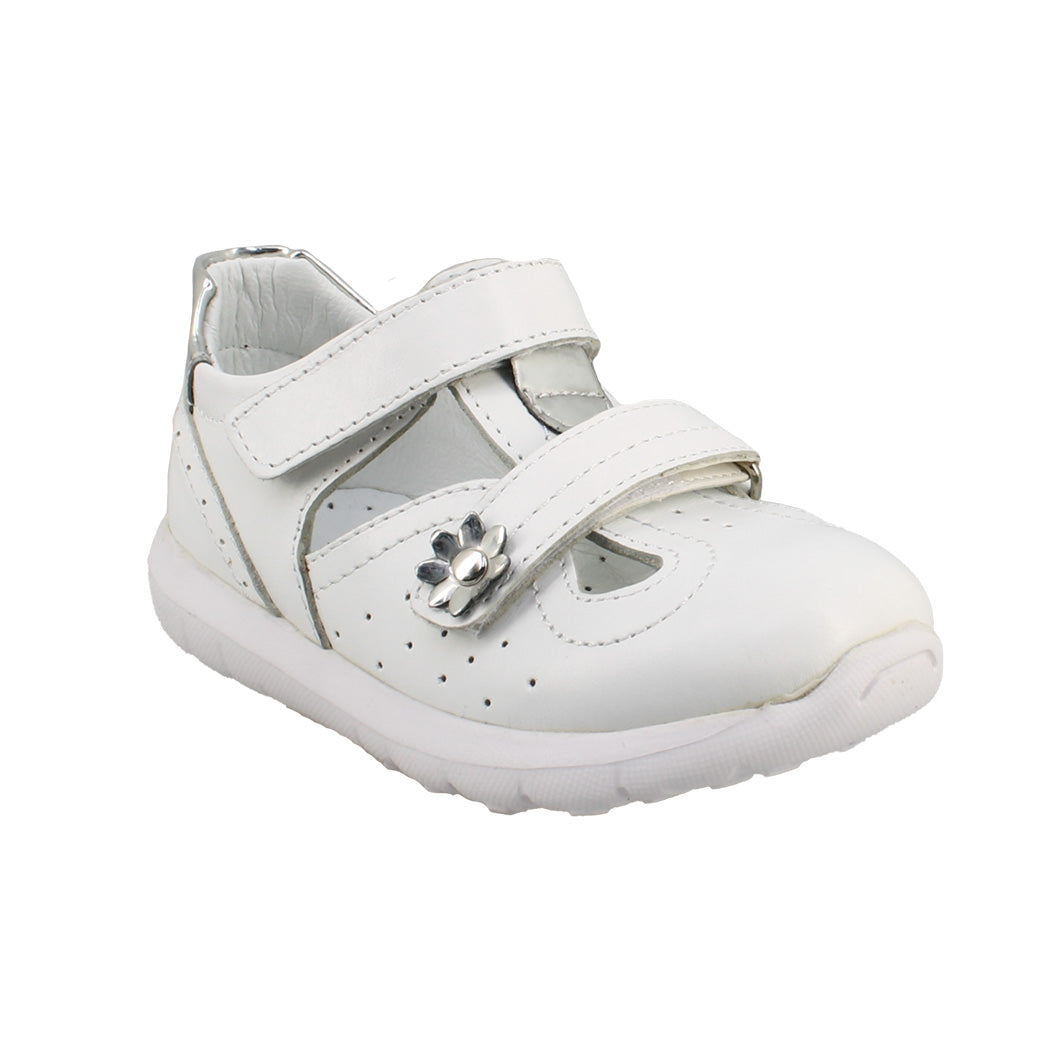 IQKIDS 48.T-04 Λευκό Δερμάτινο Πέδιλο Για Κορίτσια