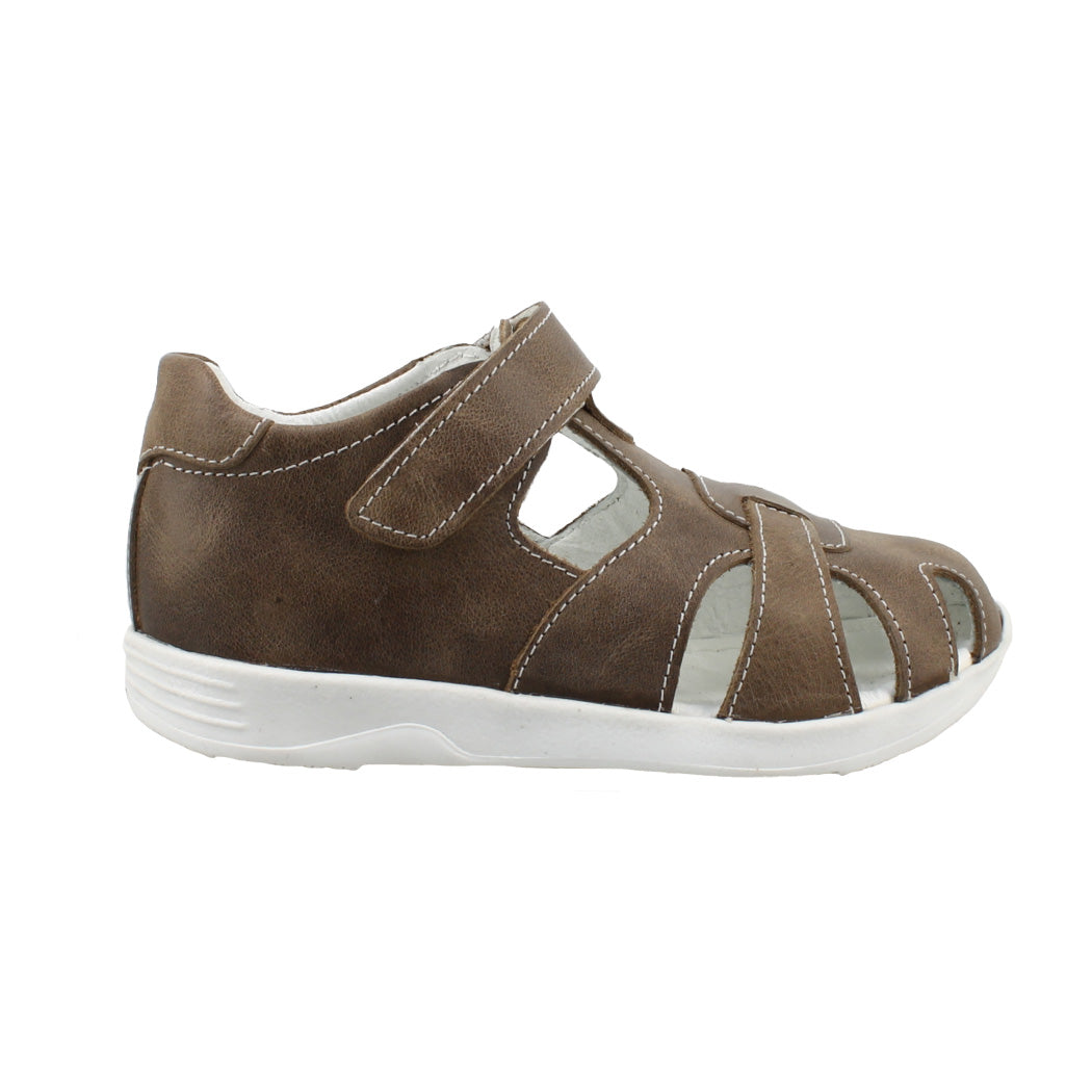 IQKIDS 48.ZN-627 Κάμελ Δερμάτινο Πέδιλο Για Αγόρια