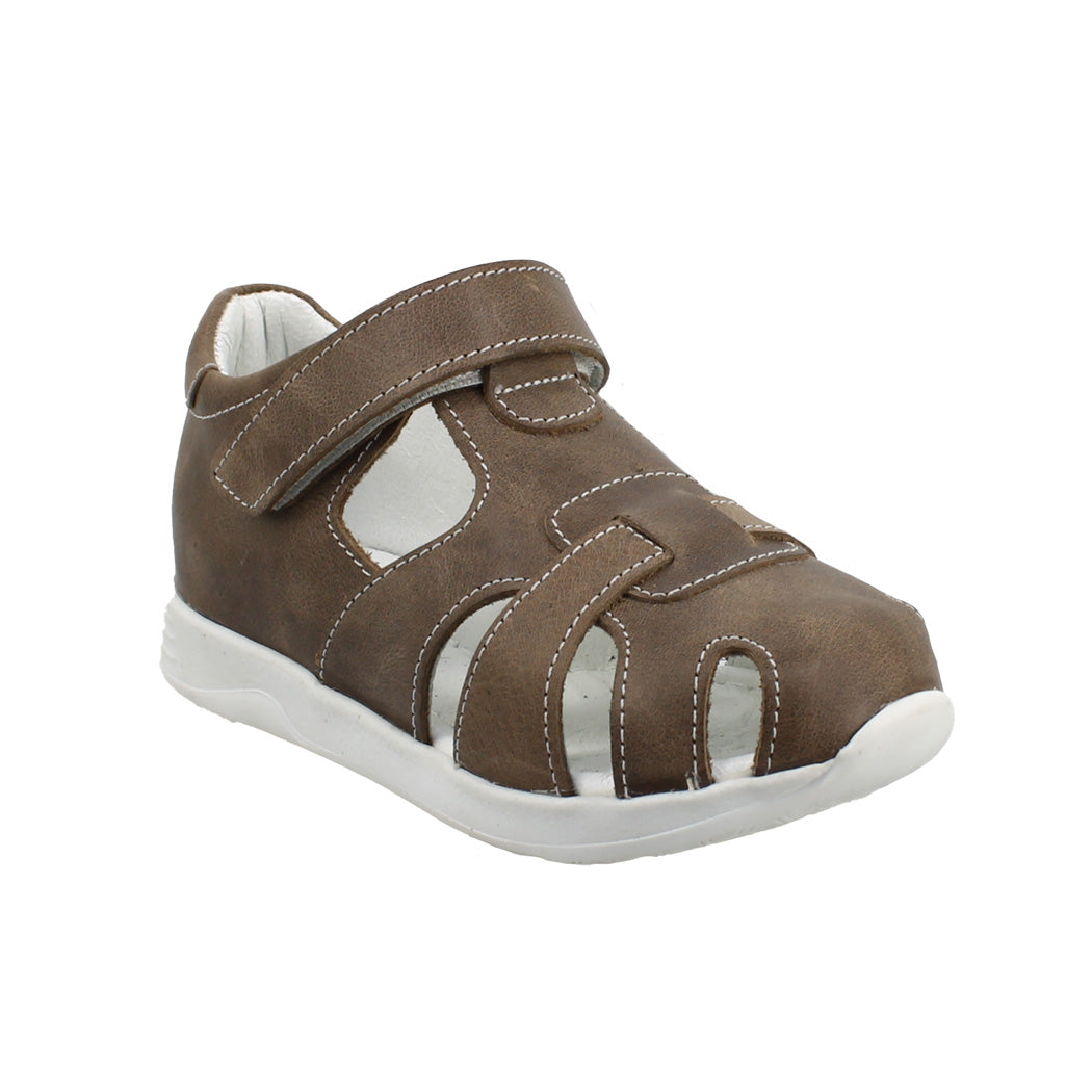 IQKIDS 48.ZN-627 Κάμελ Δερμάτινο Πέδιλο Για Αγόρια
