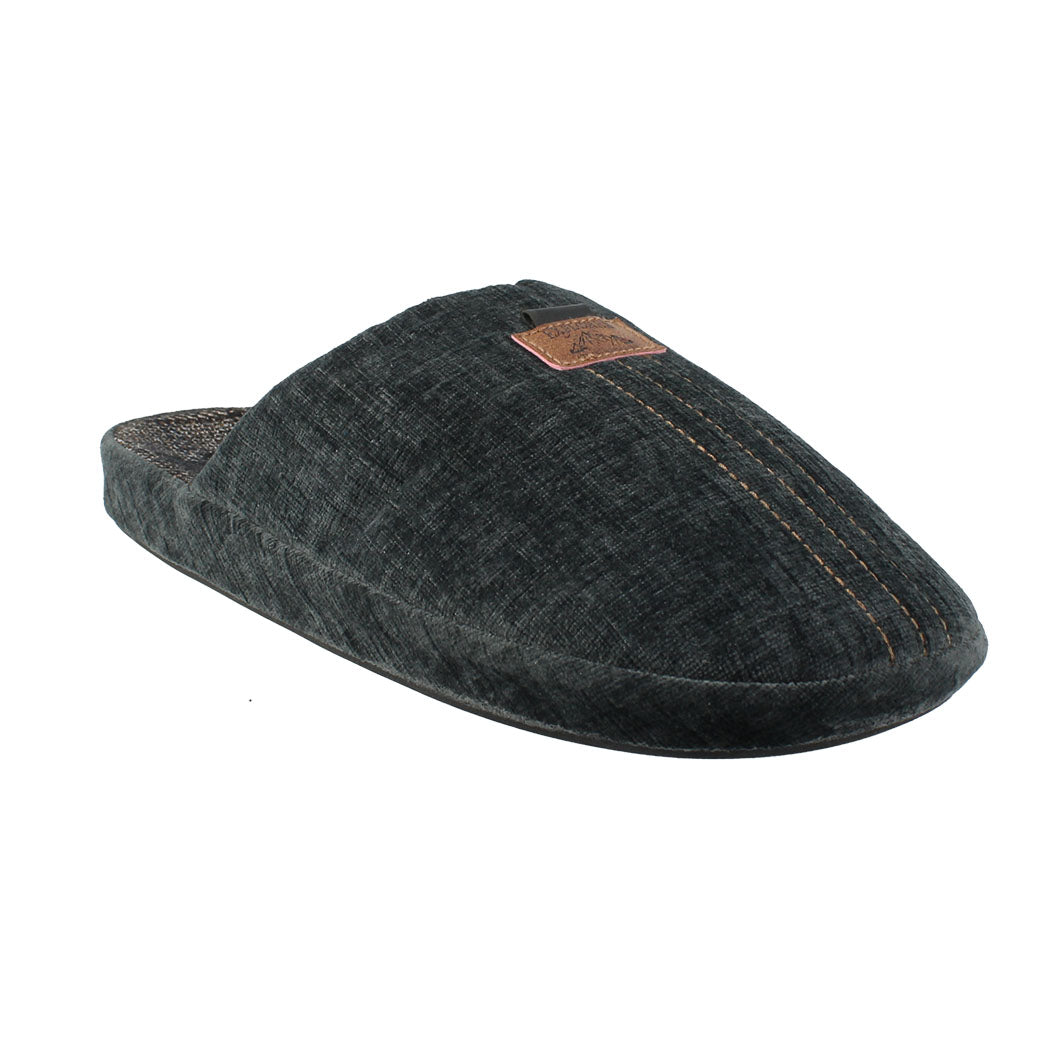 ANTRIN 49.DS-32583 Γκρι Ανδρικές Βελούδινες Παντόφλες