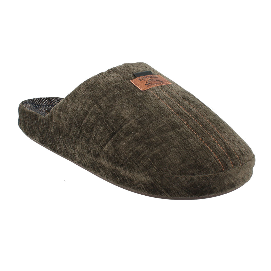 ANTRIN 49.DS-32583 Καφέ Βελούδινη Ανδρική Παντόφλα