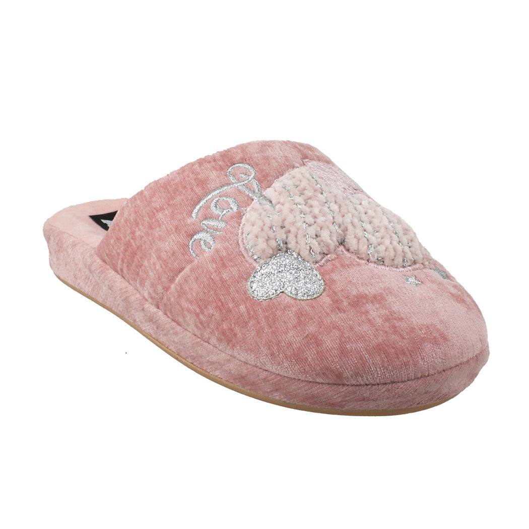 ANTRIN 49.DS-32931 Ροζ Ανατομική Παντόφλα Γυναικεία Με Καρδιές