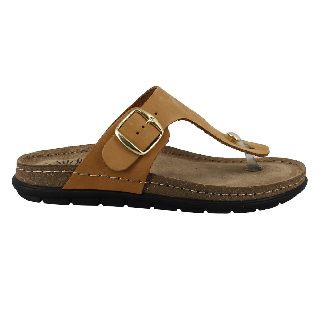 SUNNY SANDALS 51.SIENNA-50301 Κάμελ Δερμάτινη Σαγιονάρα Unisex