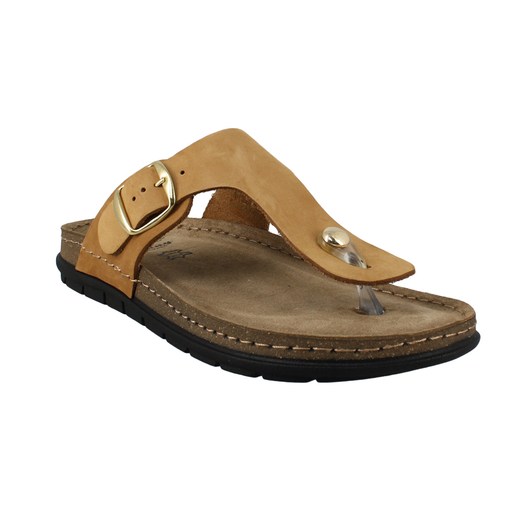 SUNNY SANDALS 51.SIENNA-50301 Κάμελ Δερμάτινη Σαγιονάρα Unisex
