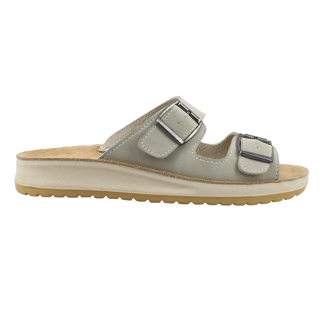 TIGLIO 56.S688-6561 Γκρι Γυναικείο Σανδάλι Με Δύο Τοκάδες