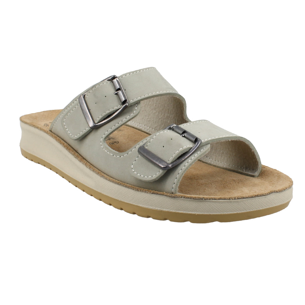 TIGLIO 56.S688-6561 Γκρι Γυναικείο Σανδάλι Με Δύο Τοκάδες