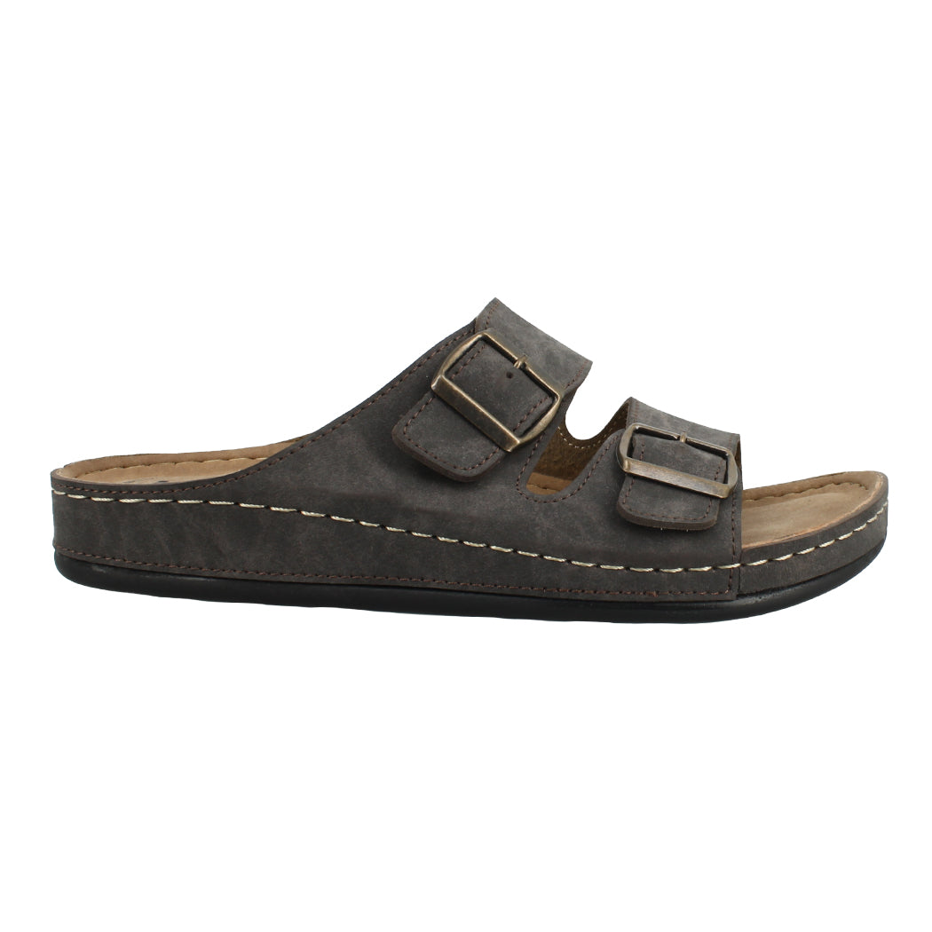 BEWILD 56.S698N-4824 Καφέ Ανδρική Παντόφλα Με Δύο Τοκάδες