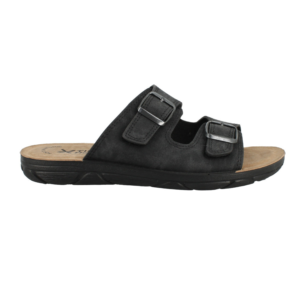 BEWILD 56.S698-4863 Μαύρη Παντόφλα Ανδρική Με Τοκάδες