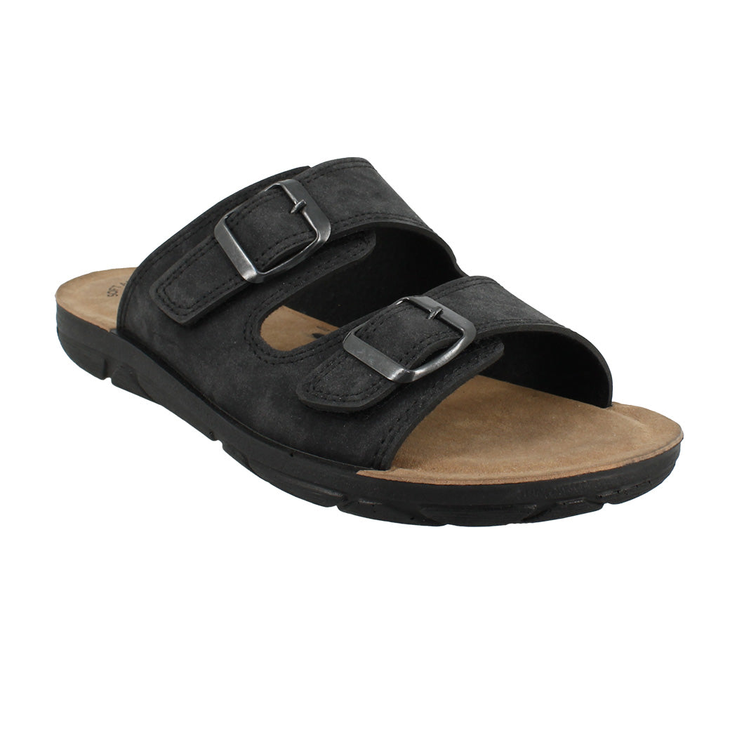 BEWILD 56.S698-4863 Μαύρη Παντόφλα Ανδρική Με Τοκάδες