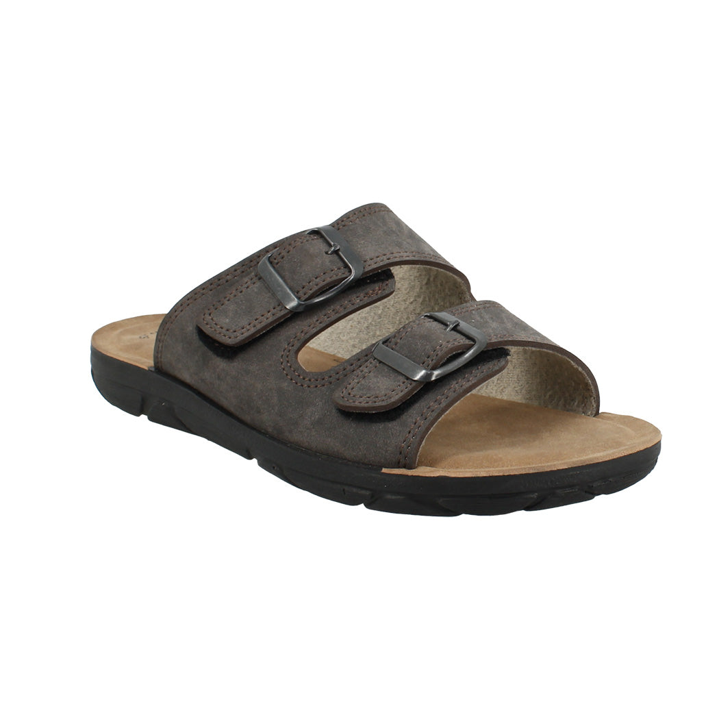 BEWILD 56.S698-4863 Καφέ Ανδρική Παντόφλα Με Τοκάδες