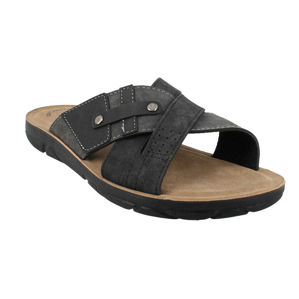 BEWILD 56.S698-4864 Μαύρη Παντόφλα Ανδρική