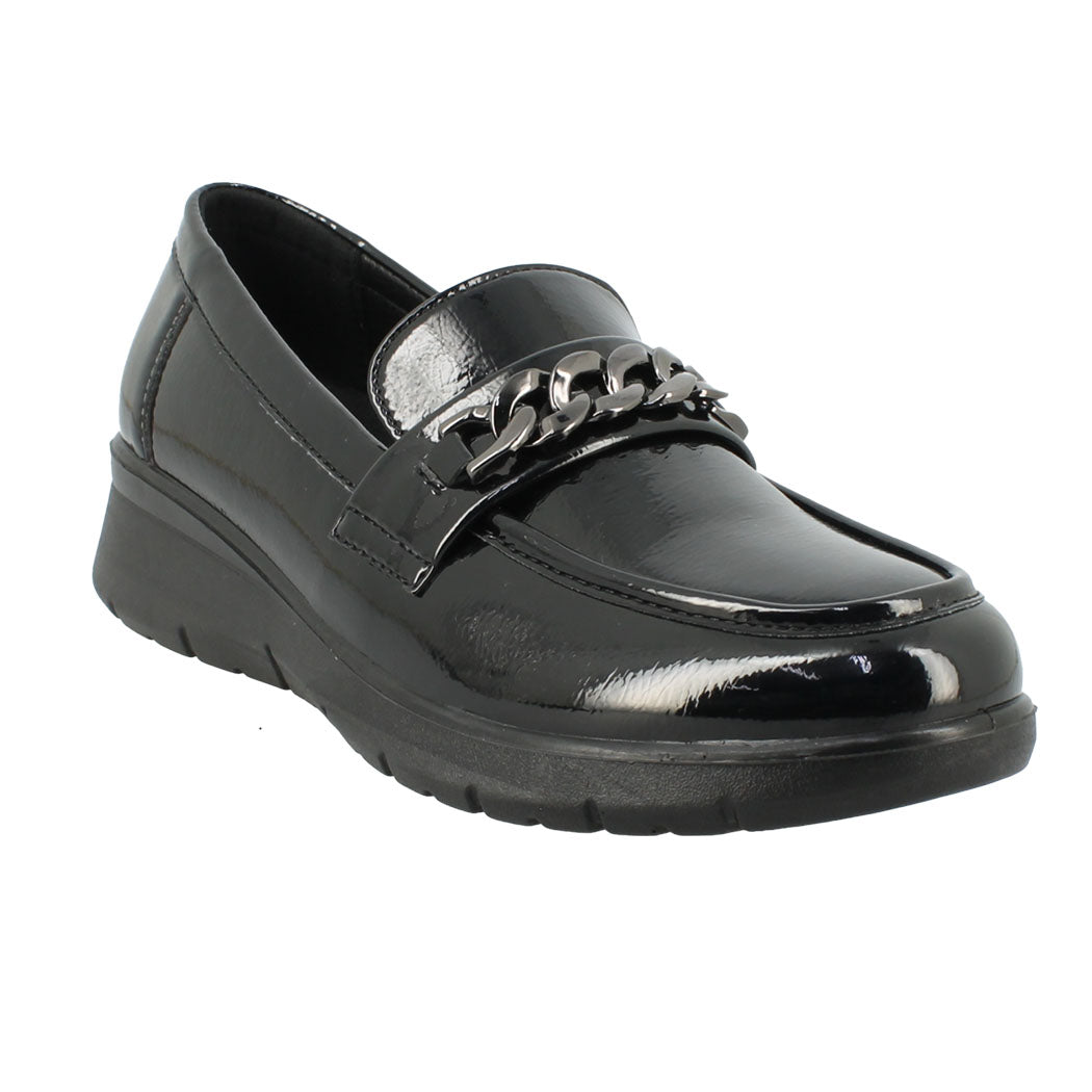 ANTRIN SOFT 73.ALKMINI-195 Λουστρίνι Μαύρο Loafer Γυναικείο