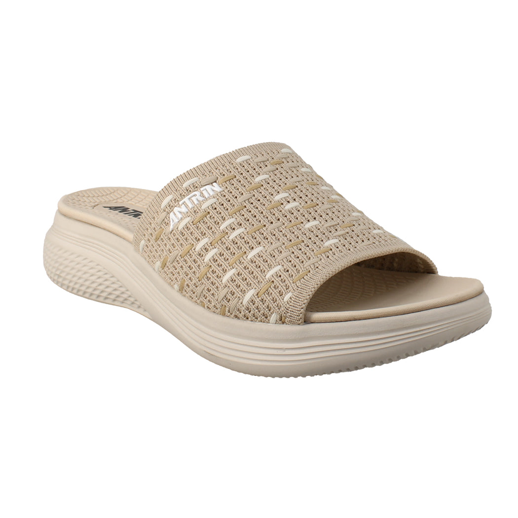 ANTRIN SOFT 81.AXEL-200 Μπεζ Γυναικεία Παντόφλα με Μαλακό Πάτο