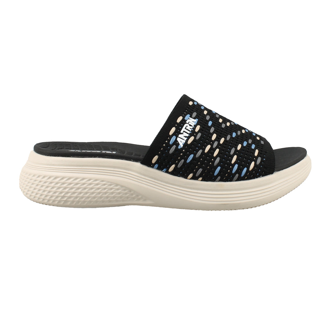 ANTRIN SOFT 81.AXEL-200 Μαύρη Γυναικεία Παντόφλα με Μαλακό Πάτο