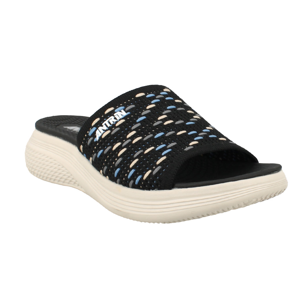 ANTRIN SOFT 81.AXEL-200 Μαύρη Γυναικεία Παντόφλα με Μαλακό Πάτο