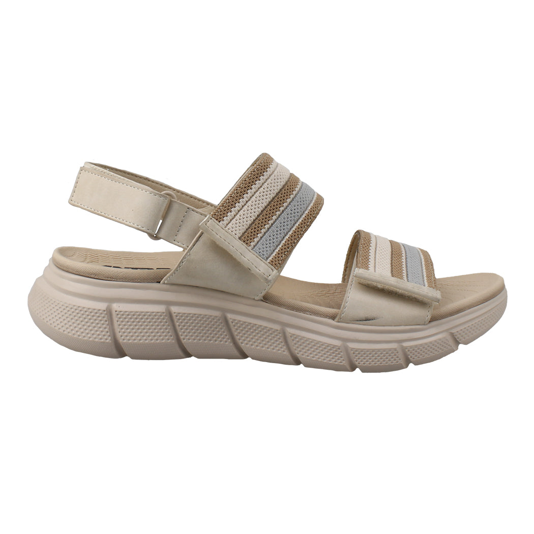 ANTRIN SOFT 81.GALIA-200 Μπεζ Πέδιλα Γυναικεία Με Αυτοκόλητα