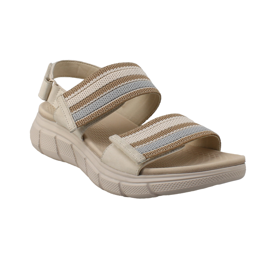 ANTRIN SOFT 81.GALIA-200 Μπεζ Πέδιλα Γυναικεία Με Αυτοκόλητα