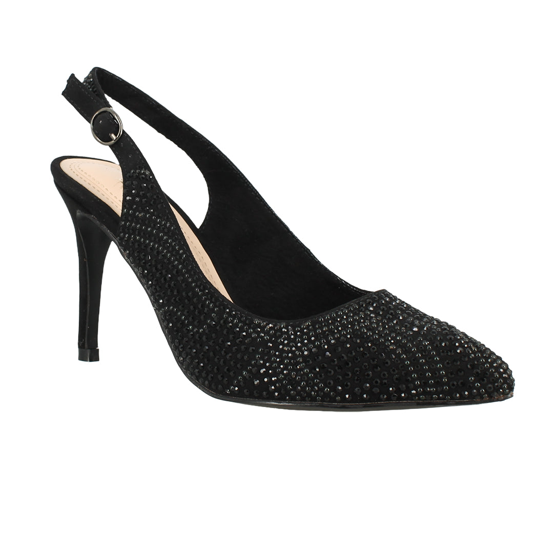 IQSHOES 18.C8135 Mαύρο Πέδιλο Γυναικείο