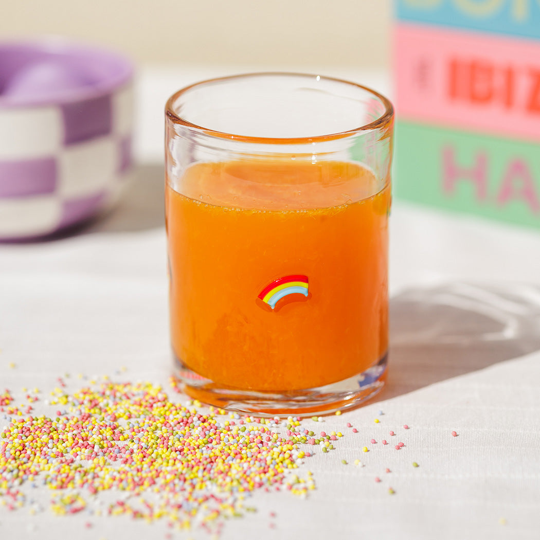 KOART| Chroma Σετ 4 Γυάλινα Ποτήρια με Σχέδιο Ουράνιο Τόξο 420ml