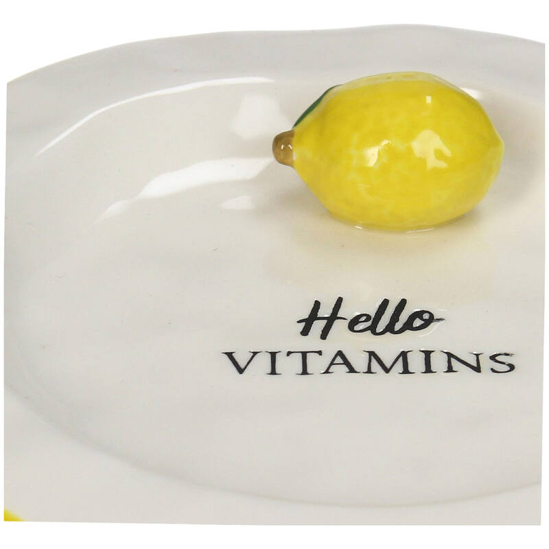 KOART| 1.KAL-6895 Πορσελάνινο Μικρό Πιάτο Λεμόνι 15X15X3 cm