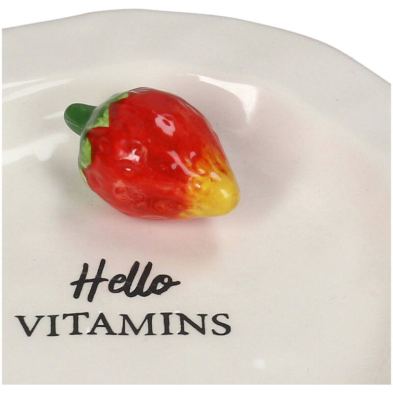 KOART| 1.KAL-6896 Πορσελάνινο Μικρό Πιάτο Φράουλα 15Χ15Χ3 cm