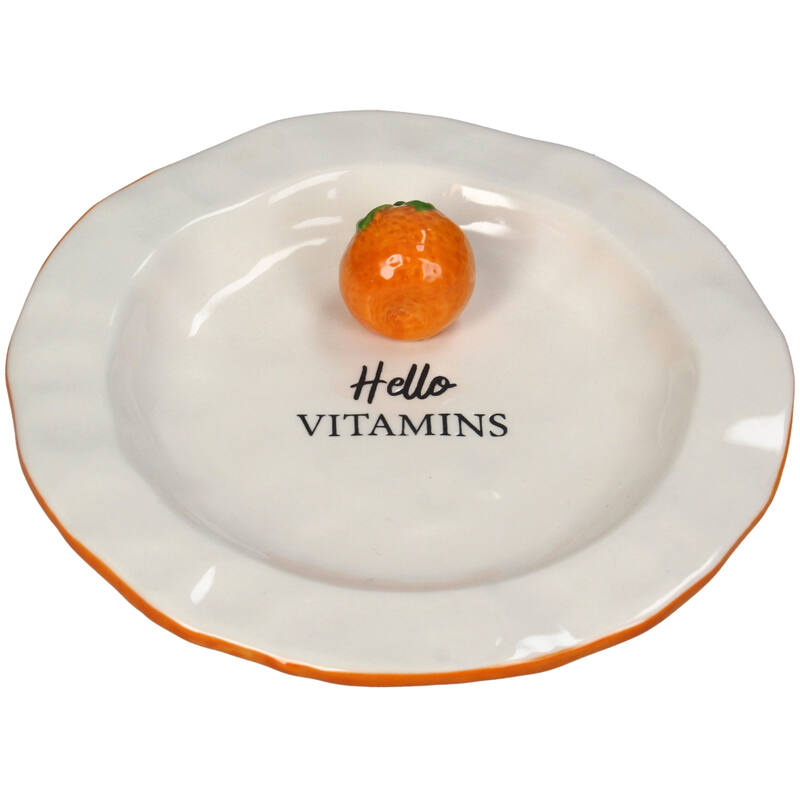 KOART|1.KAL-6900 Πορσελάνινο Μικρό Πιάτο Πορτοκάλι 15Χ15Χ4cm